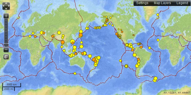 geo3d earthquake map